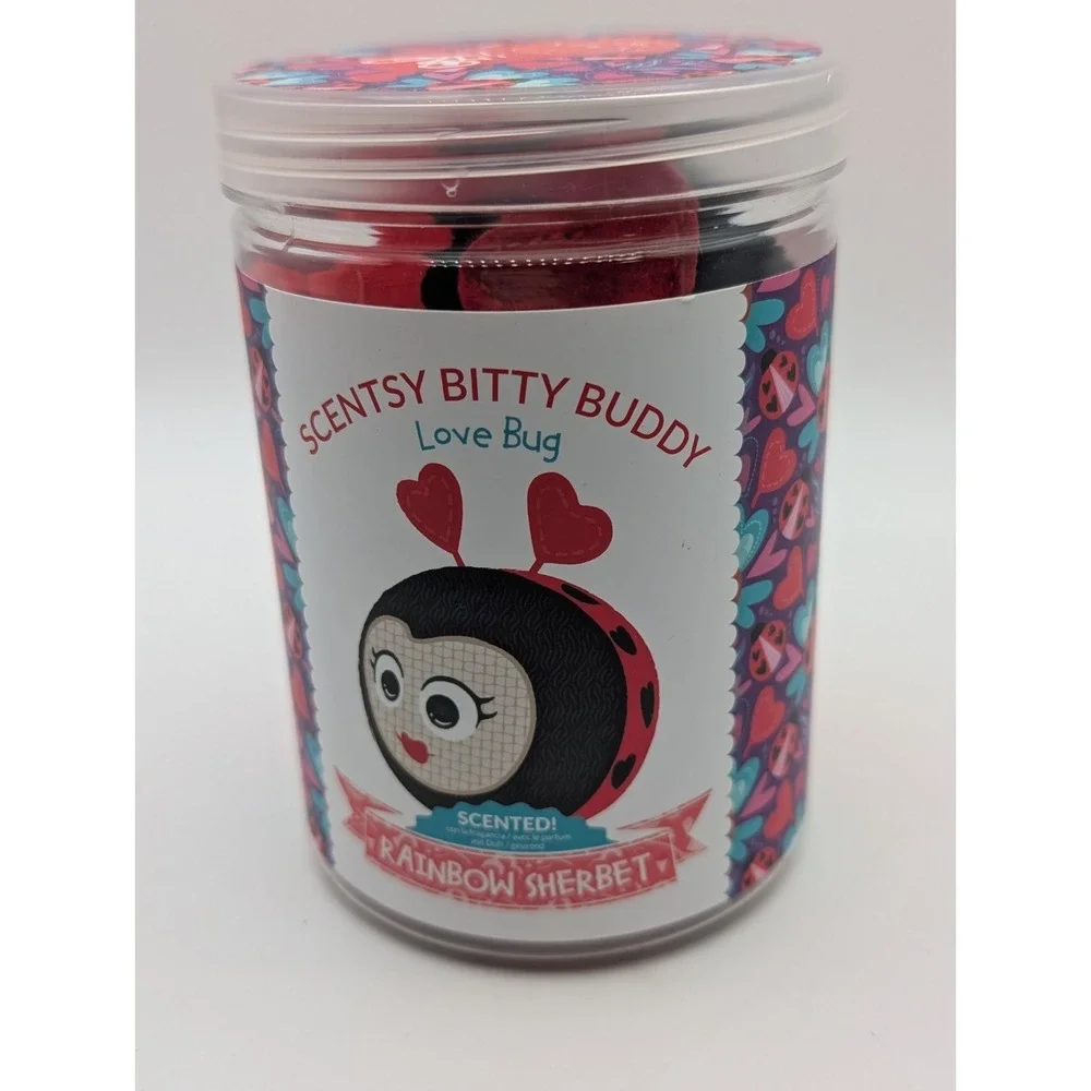 Scentsy Bitty‎ Buddy LOVE BUG Scented Rainbow Sherbet Scent VALENTINES